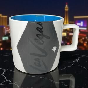 Starbucks Las Vegas 2014 Limited Edition Star Black Blue 14oz Coffee Mug Cup